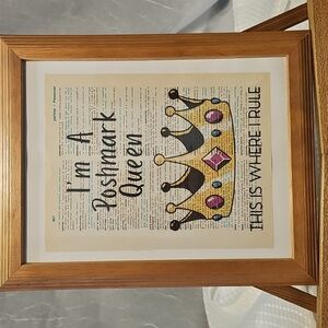 I'm A Poshmark Queen . Handmade With Frame